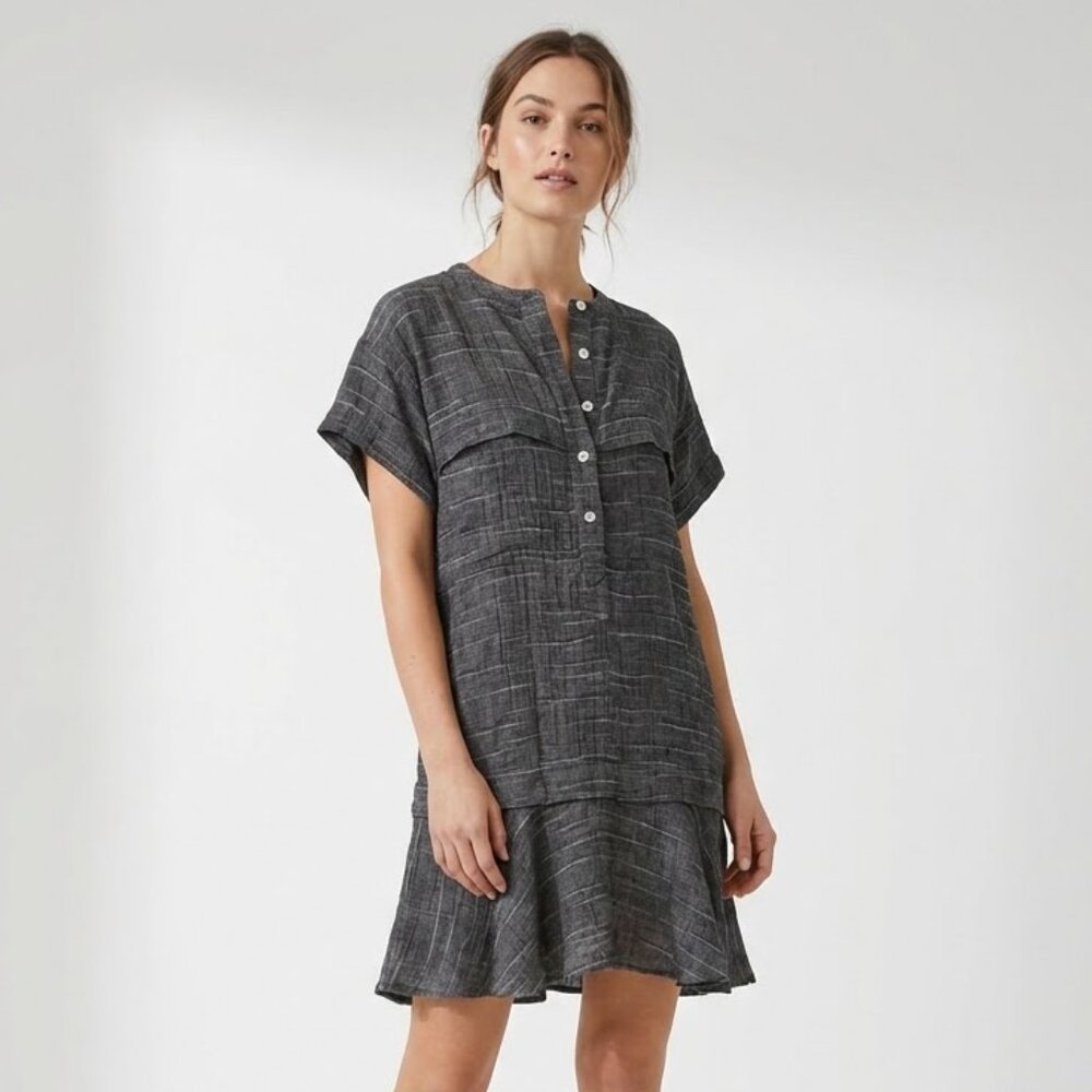 Hunter Bell Linen Mini Dress Size S